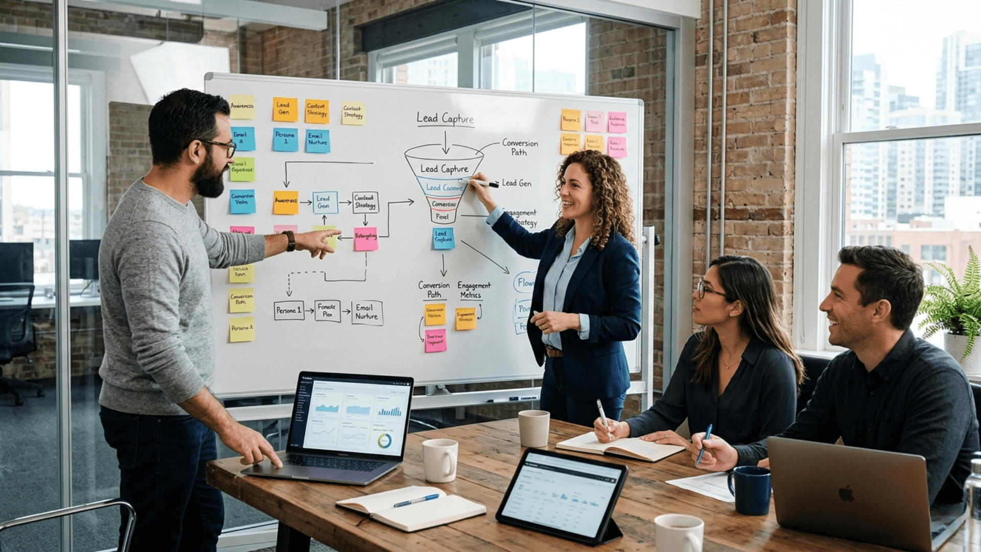 Digital marketing team strategy planning and collaboration